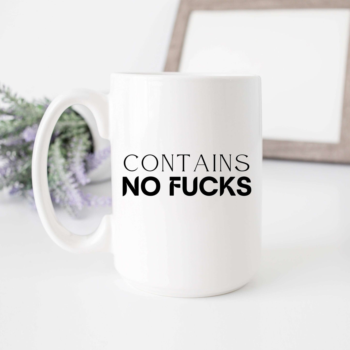 Contains No Fucks Mug