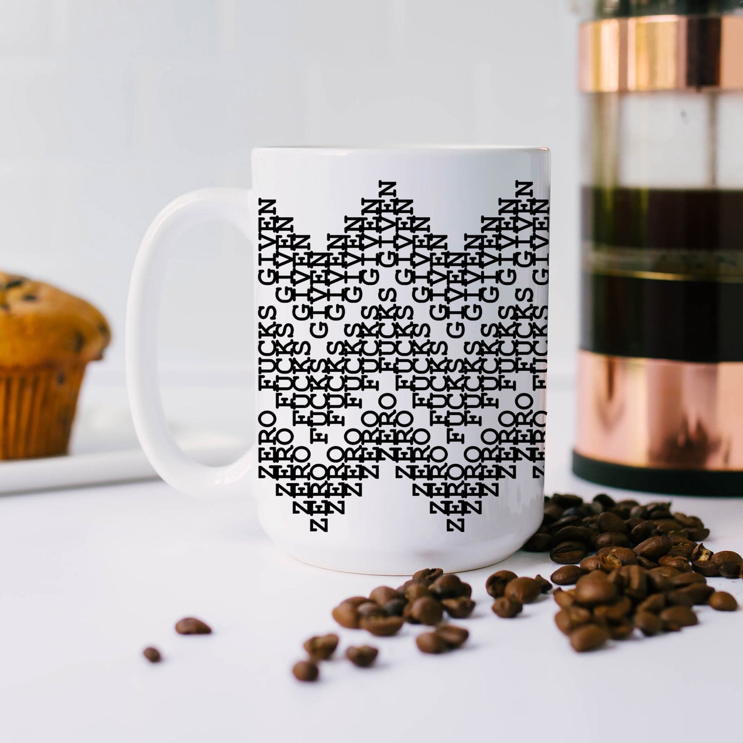 Zero Fucks Given Secret Message Mug