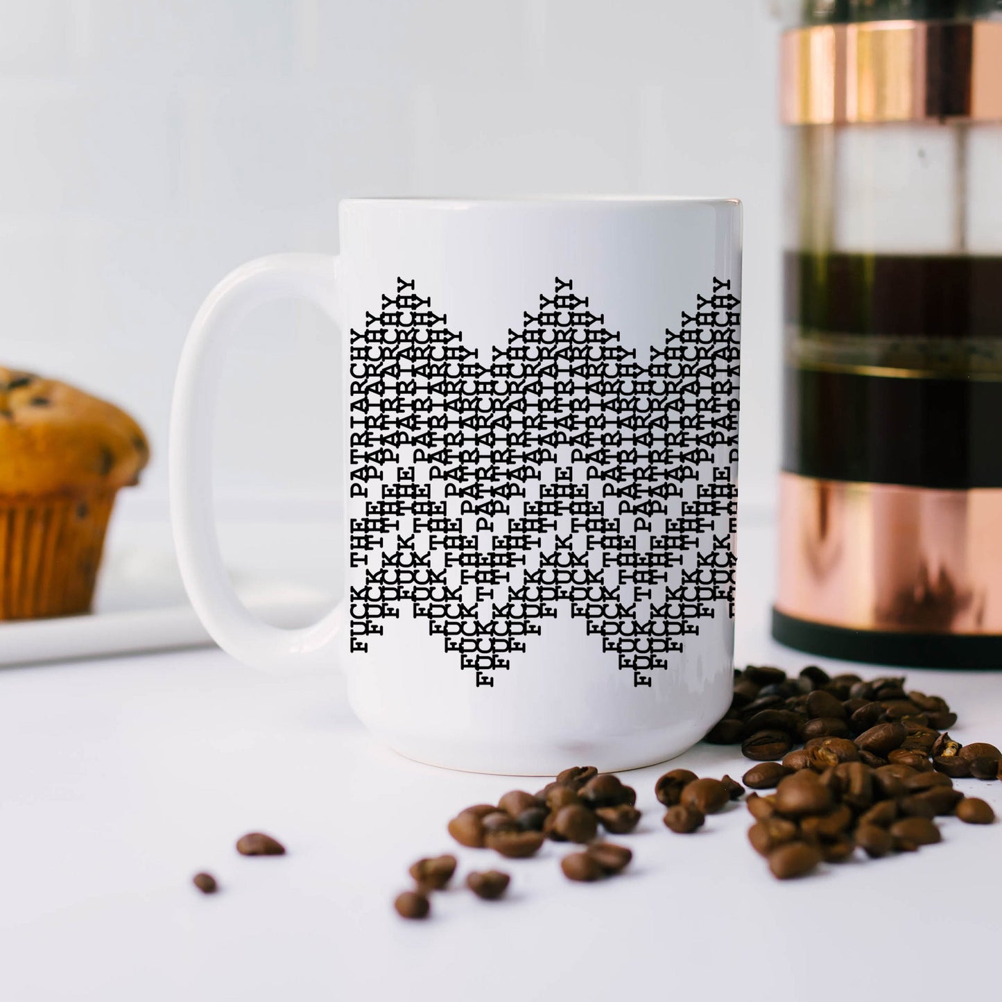 Fuck the Patriarchy Secret Message Mug
