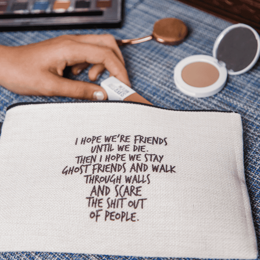 Ghost Friends Best Friends Makeup Bag