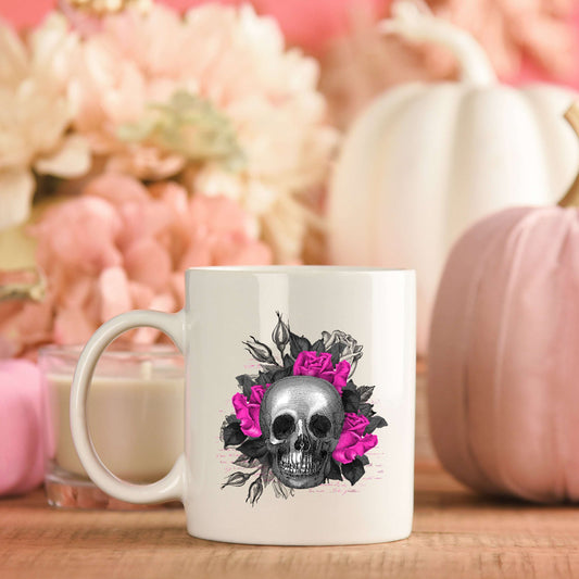 Flower Skull - Hot Pink