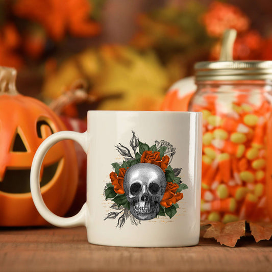 Flower Skull - Orange
