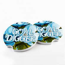 Load image into Gallery viewer, Goal Digger Flowery Language Car Coasters