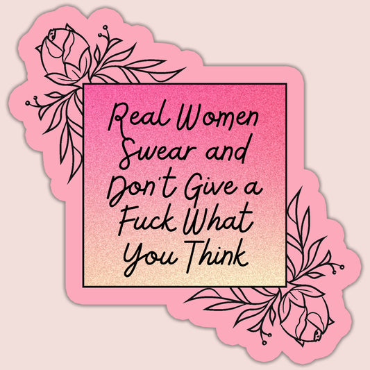 Real Women Swear Sticker