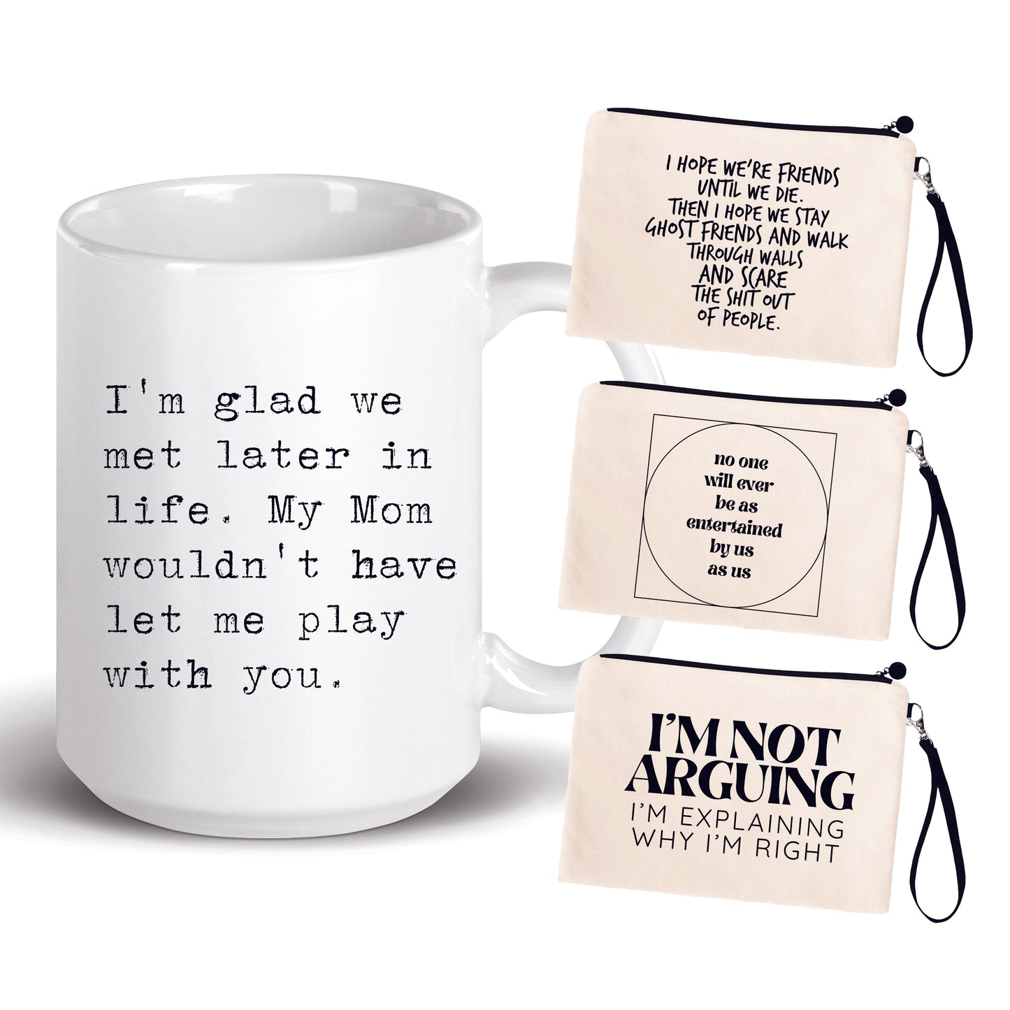 I'm Glad We Met Later Mug & Bag Gift Set