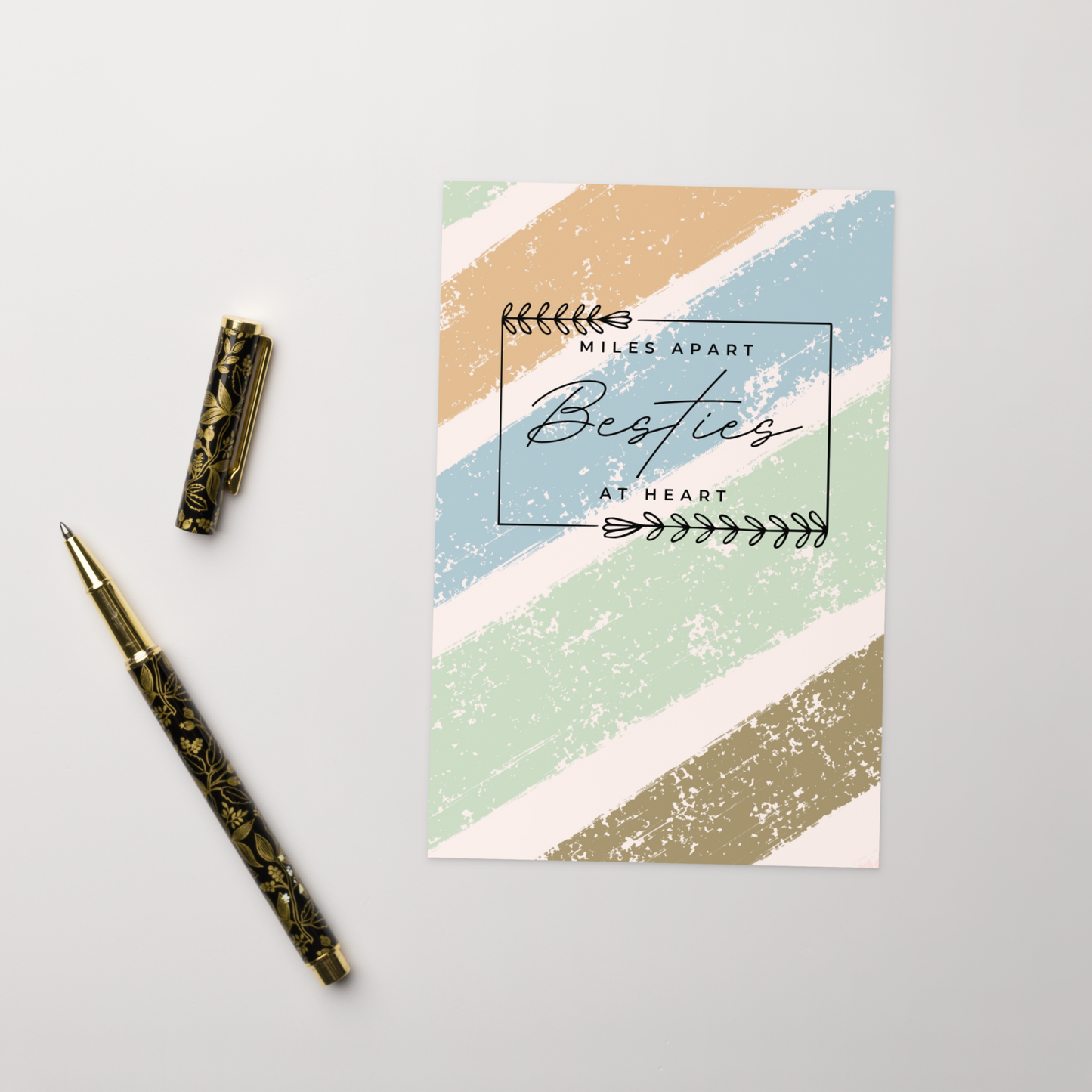 Miles Apart But Besties at Heart Greeting Card