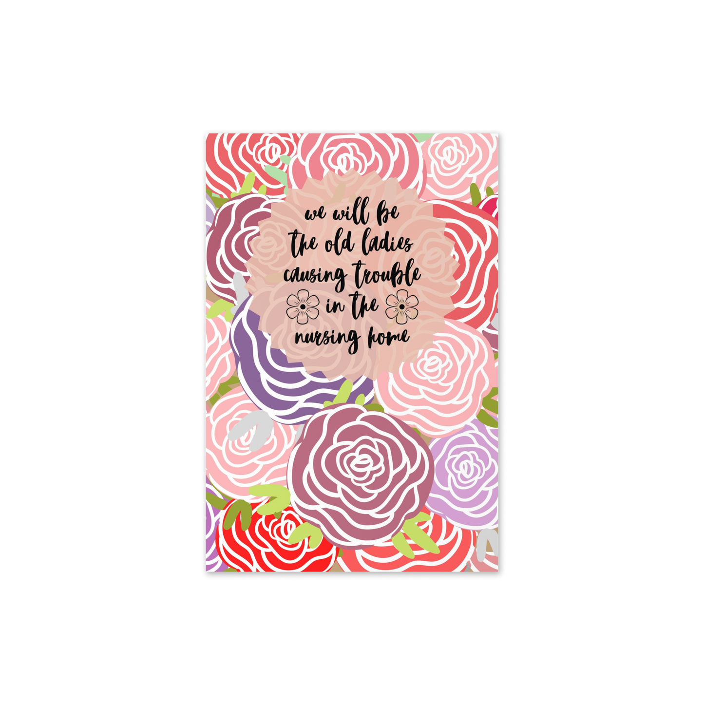 Old Ladies Causing Trouble Card