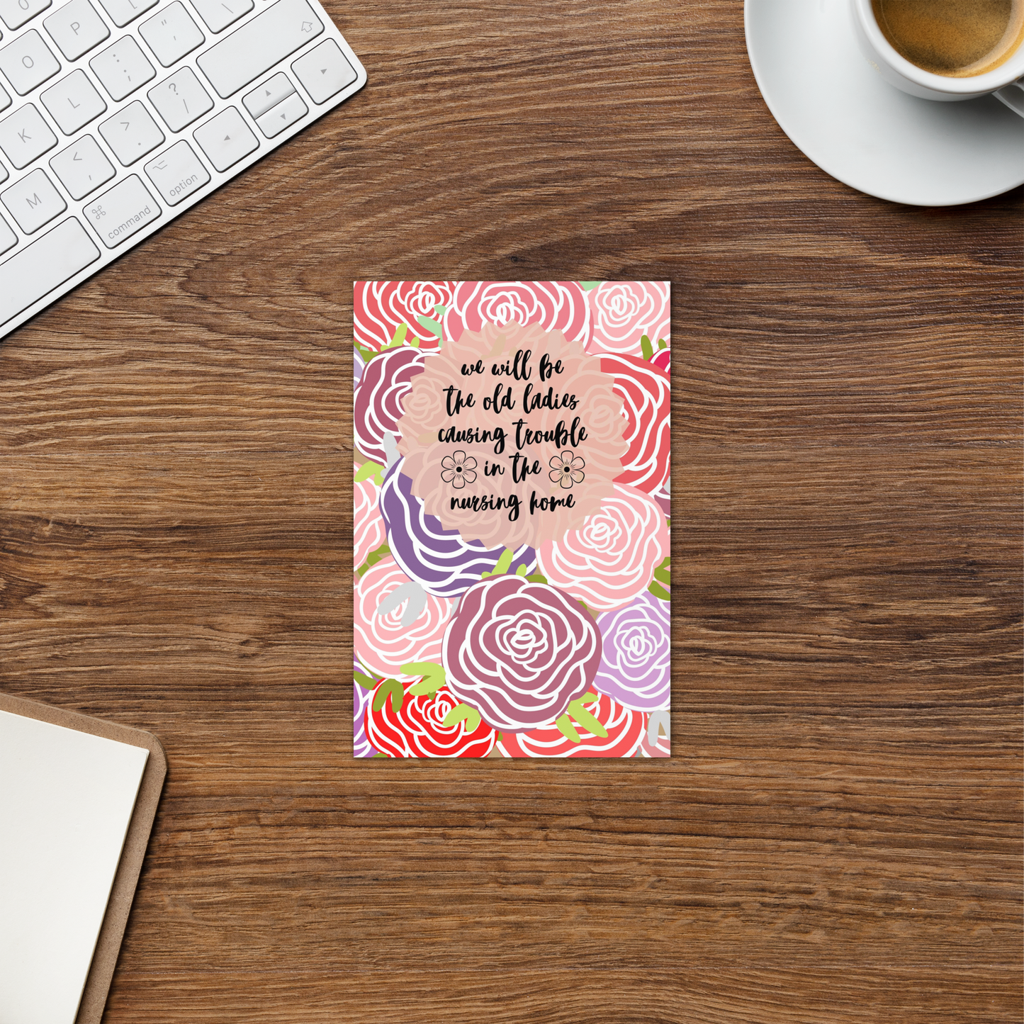 Old Ladies Causing Trouble Card