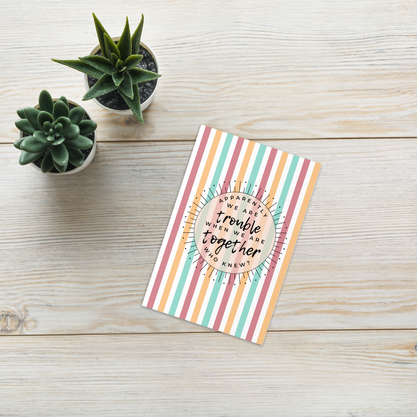Trouble Together Greeting Card