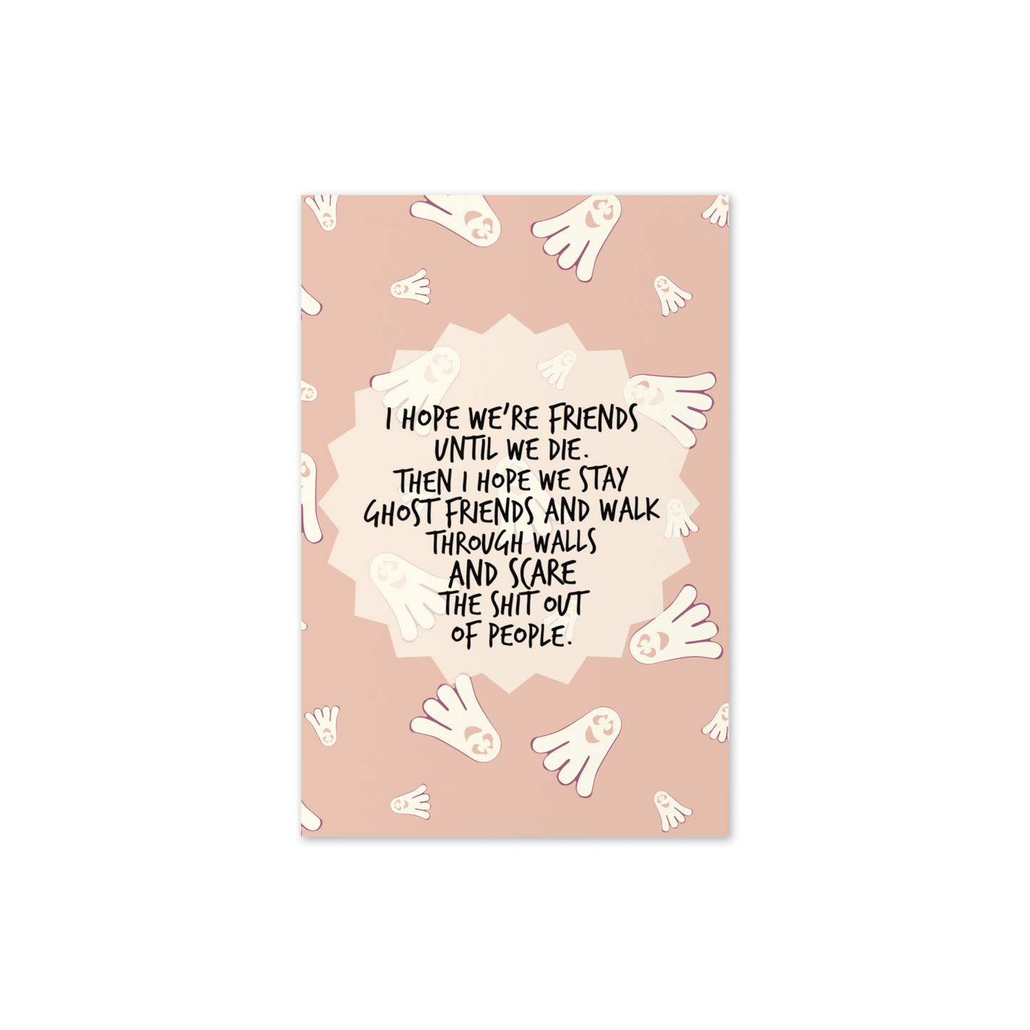 Funny Ghost Friends Greeting Card