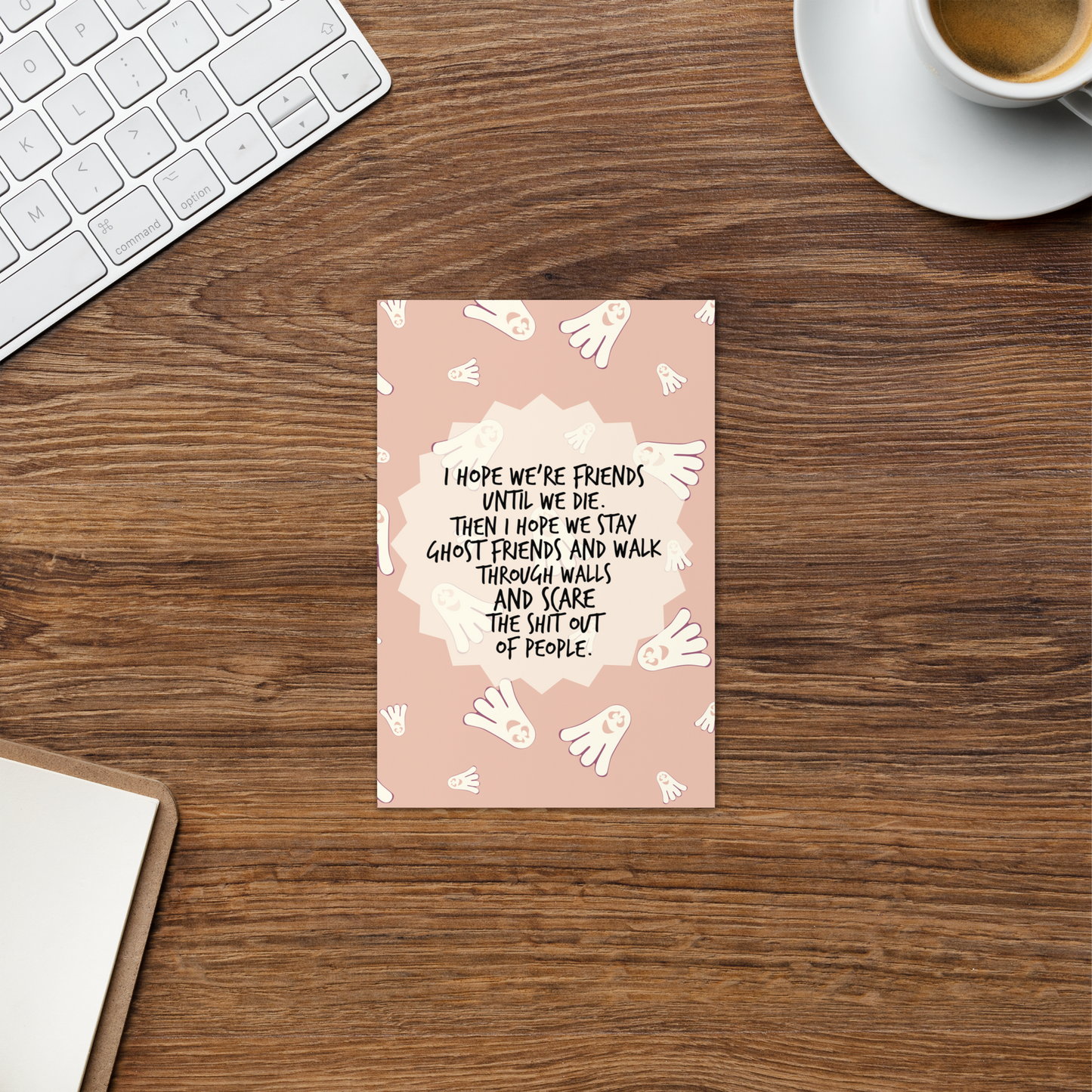 Funny Ghost Friends Greeting Card