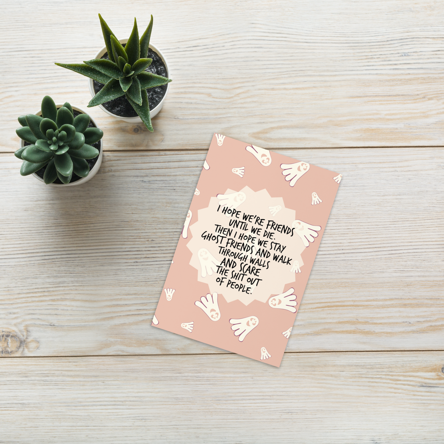 Funny Ghost Friends Greeting Card