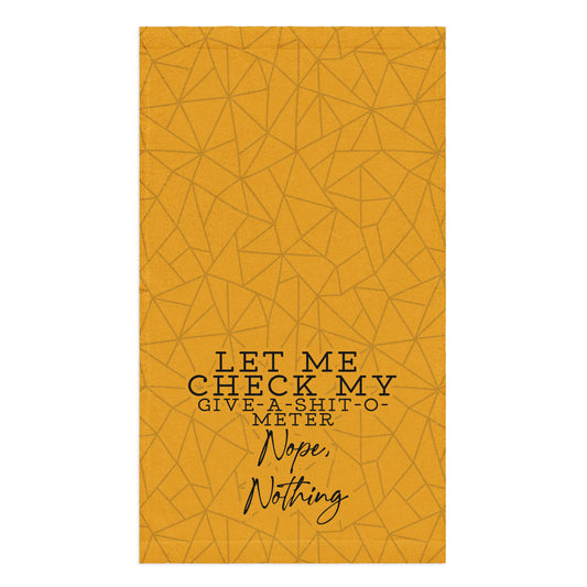 Give-a-Shit-O-Meter Funny Towel