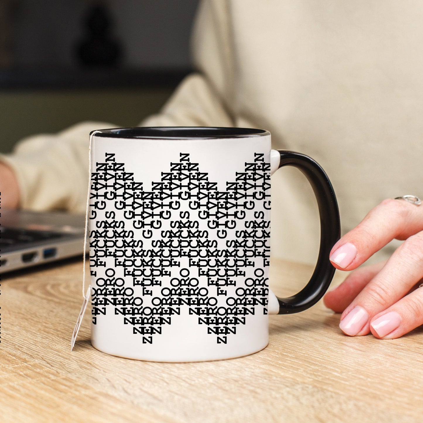 Zero Fucks Given Secret Message Mug