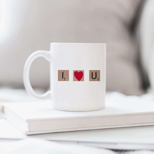 I Love You Scrabble Mug