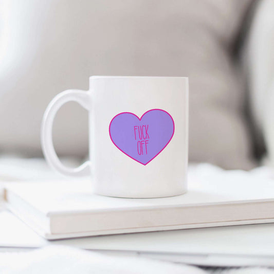 Fuck Off Candy Heart Mug