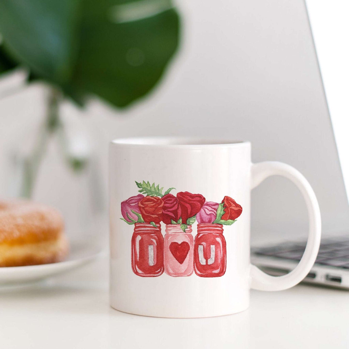I Love You Floral Jar Mug