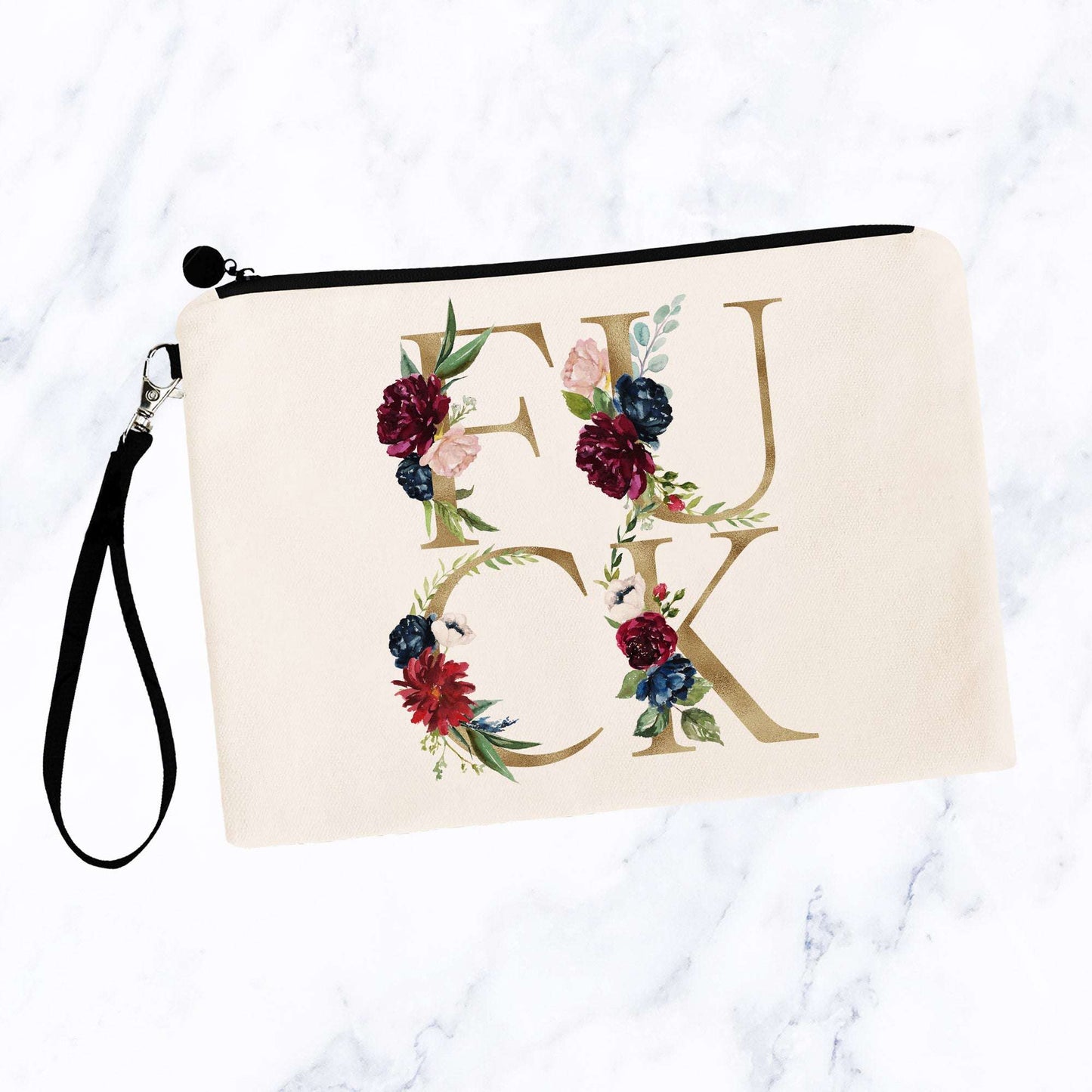 Fuck Floral Gold Bag