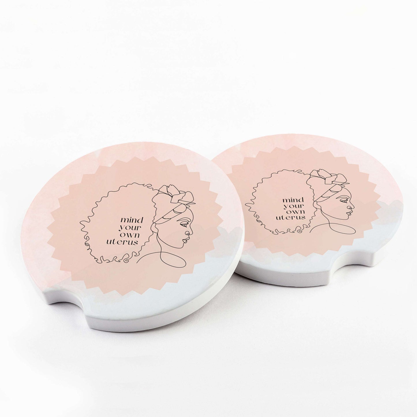 Mind Your Own Uterus Car Coaster
