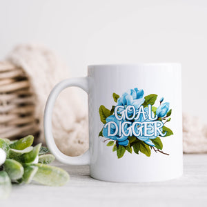 Goal Digger Flowery Language Mug