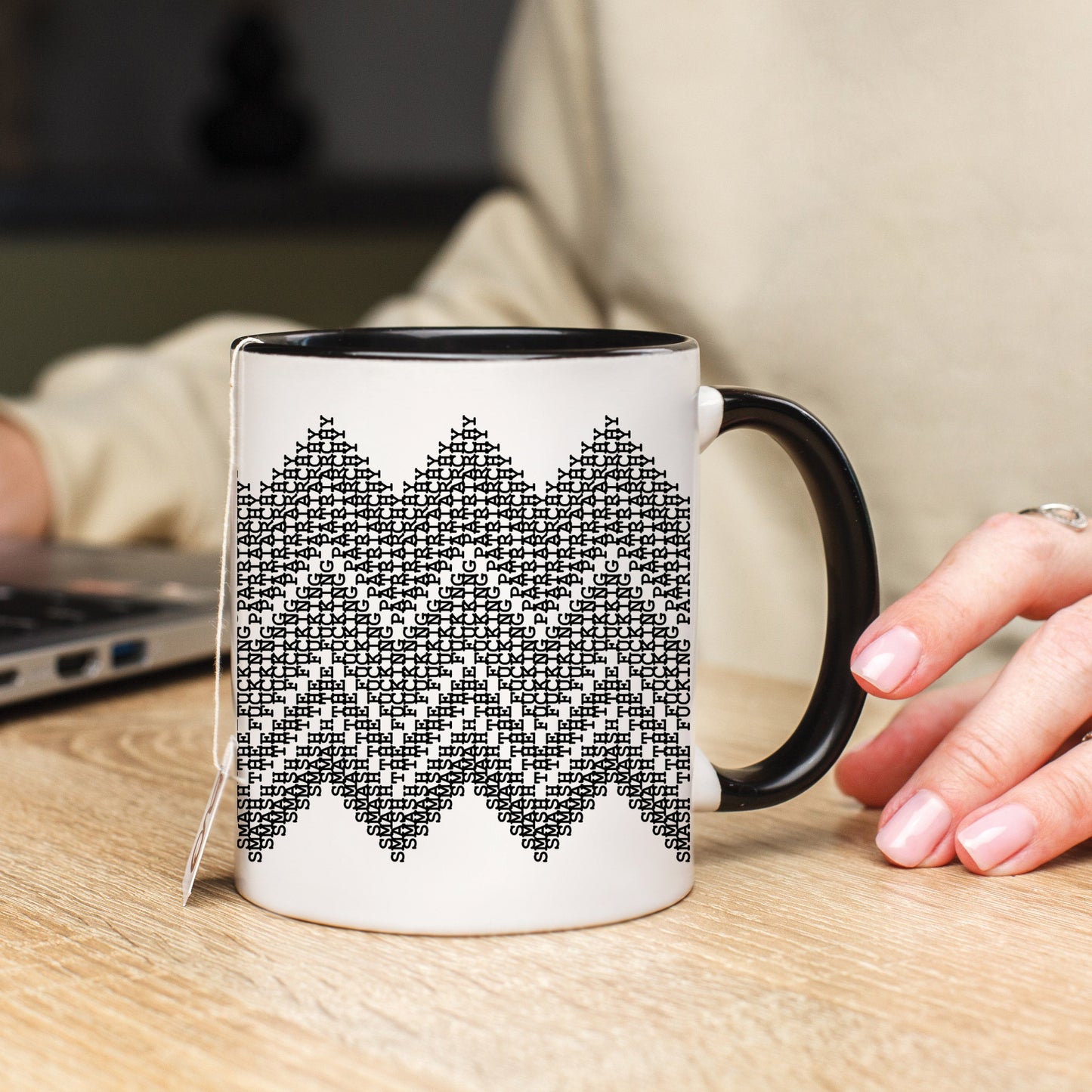 Smash the Fucking Patriarchy Secret Message Mug