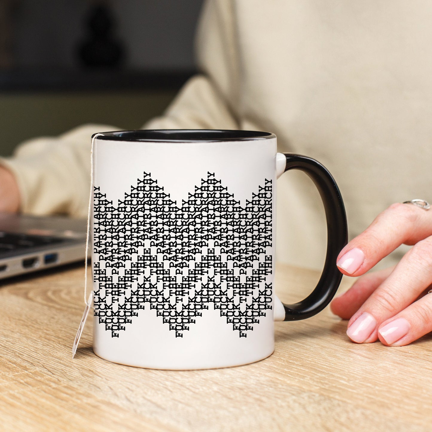 Fuck the Patriarchy Secret Message Mug