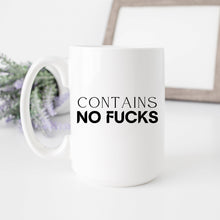 Load image into Gallery viewer, Contains No Fucks Mug