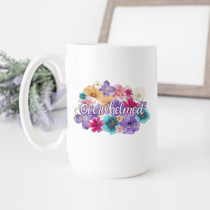 Overwhelmed Flowery Language Mug