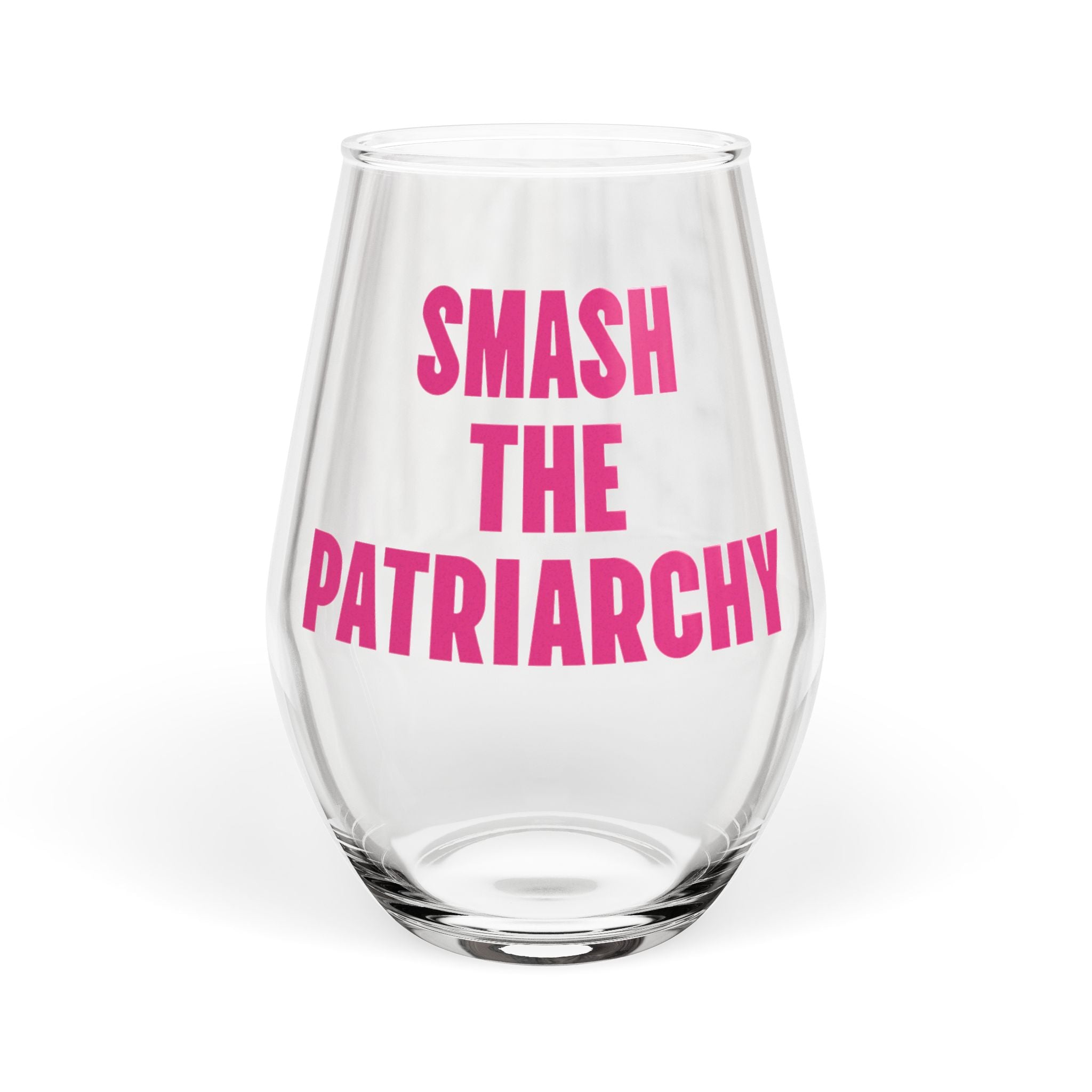 Smash the Patriarchy Wine Glass — Stemless