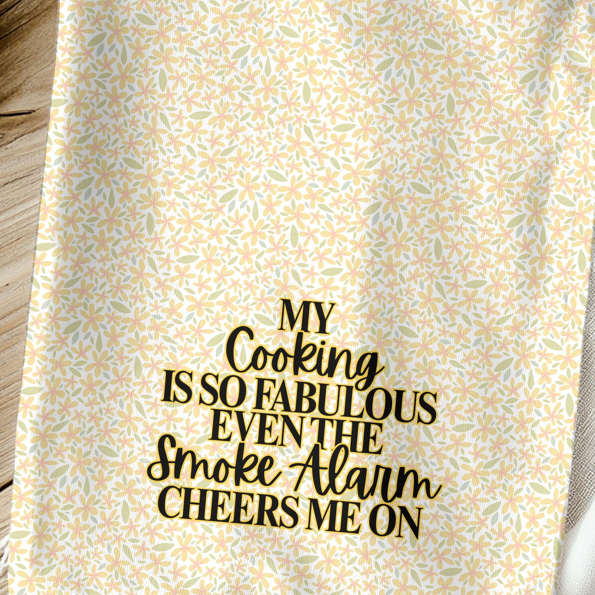 Smoke Alarm Cheers Me On Towel