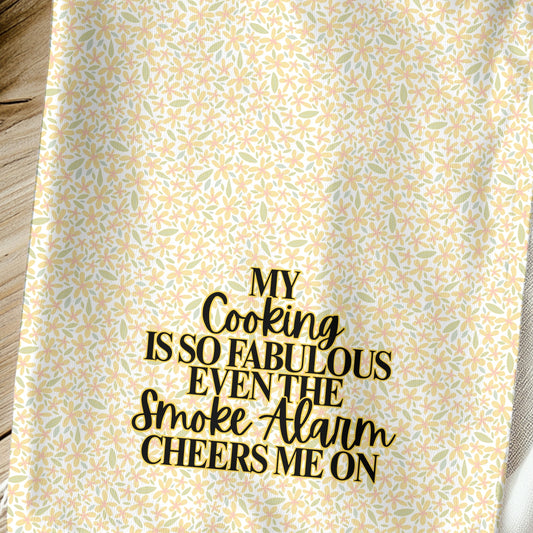 Smoke Alarm Cheers Me On Towel