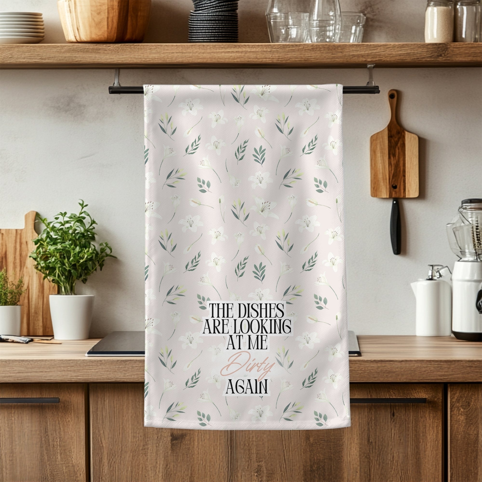 Dishes Looking at Me Dirty Towel