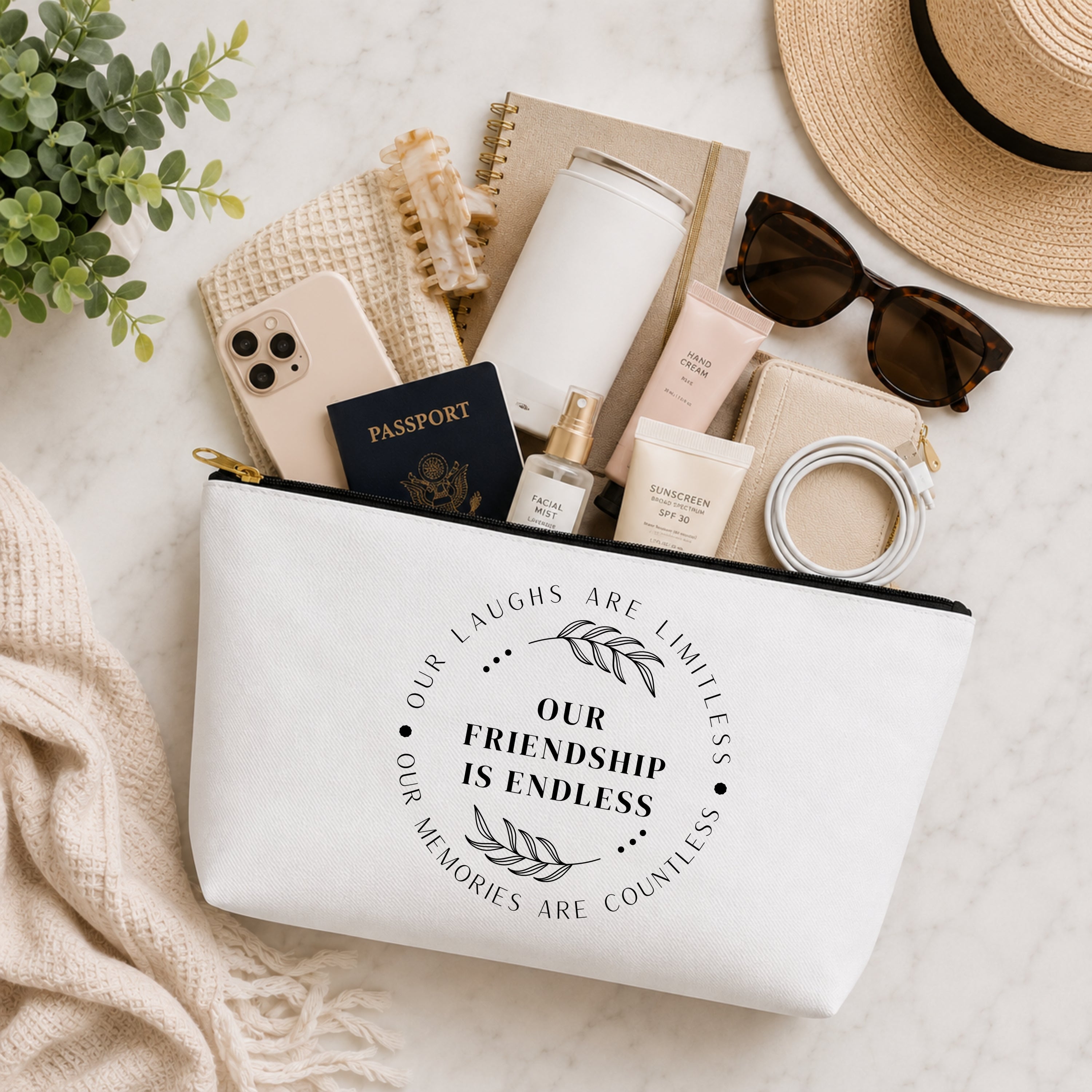 Our Friendship is Endless Cosmetic Bag