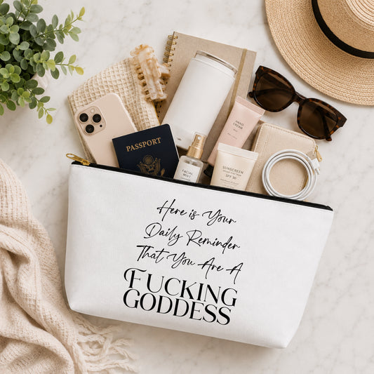 Daily Goddess Reminder Cosmetic Bag