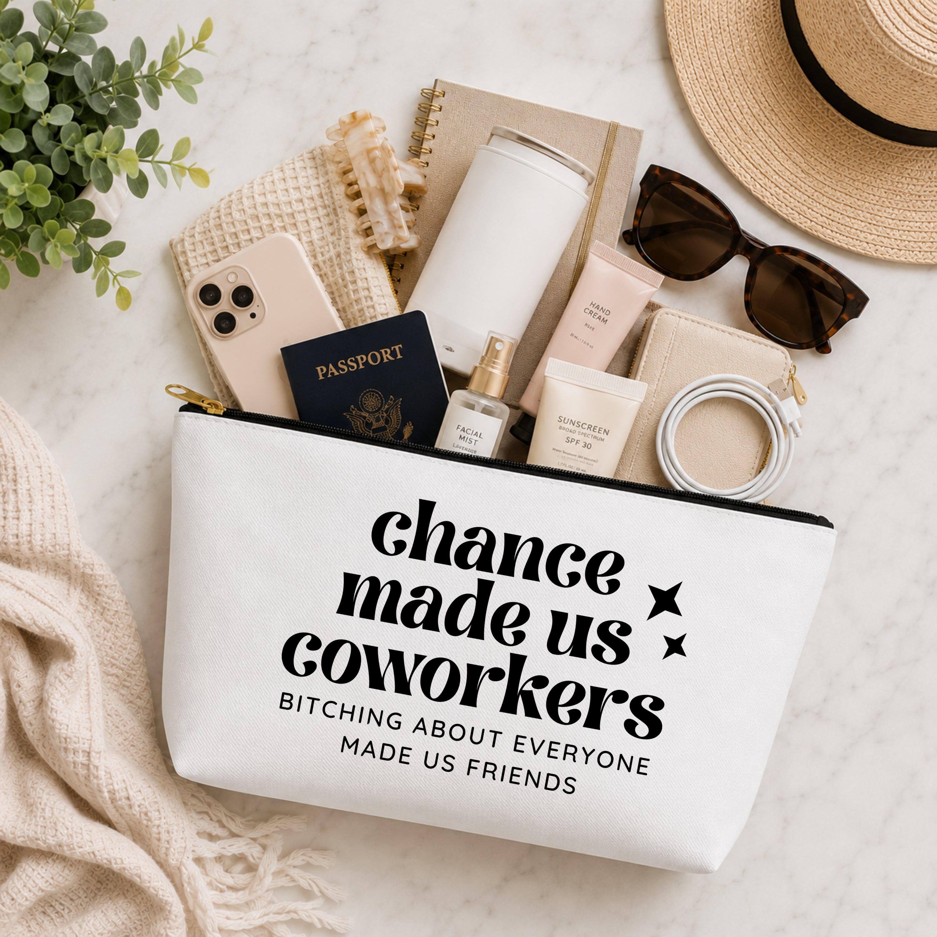 Chance Made Us Coworkers Cosmetic Bag