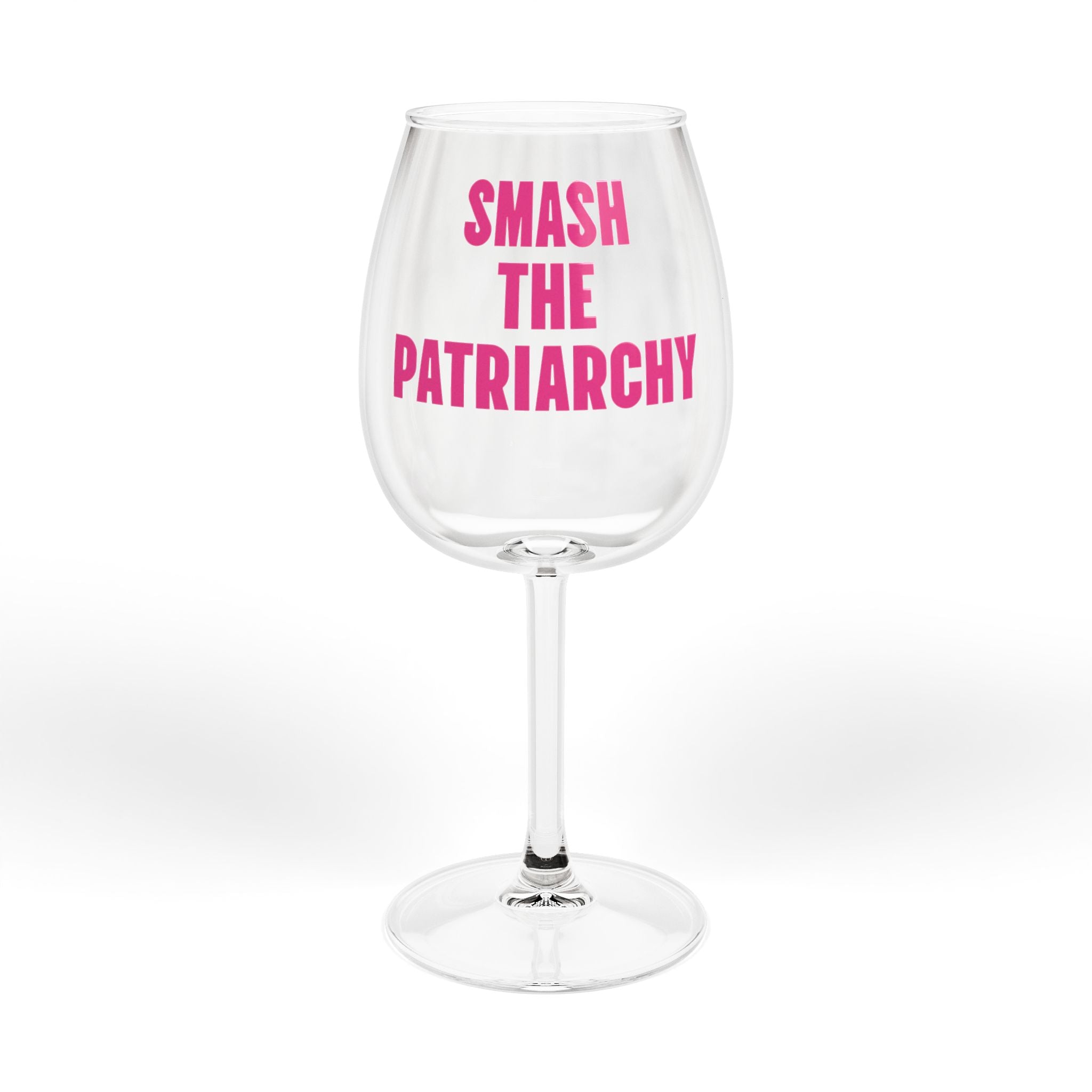 Smash the Patriarchy Wine Glass — Stemmed