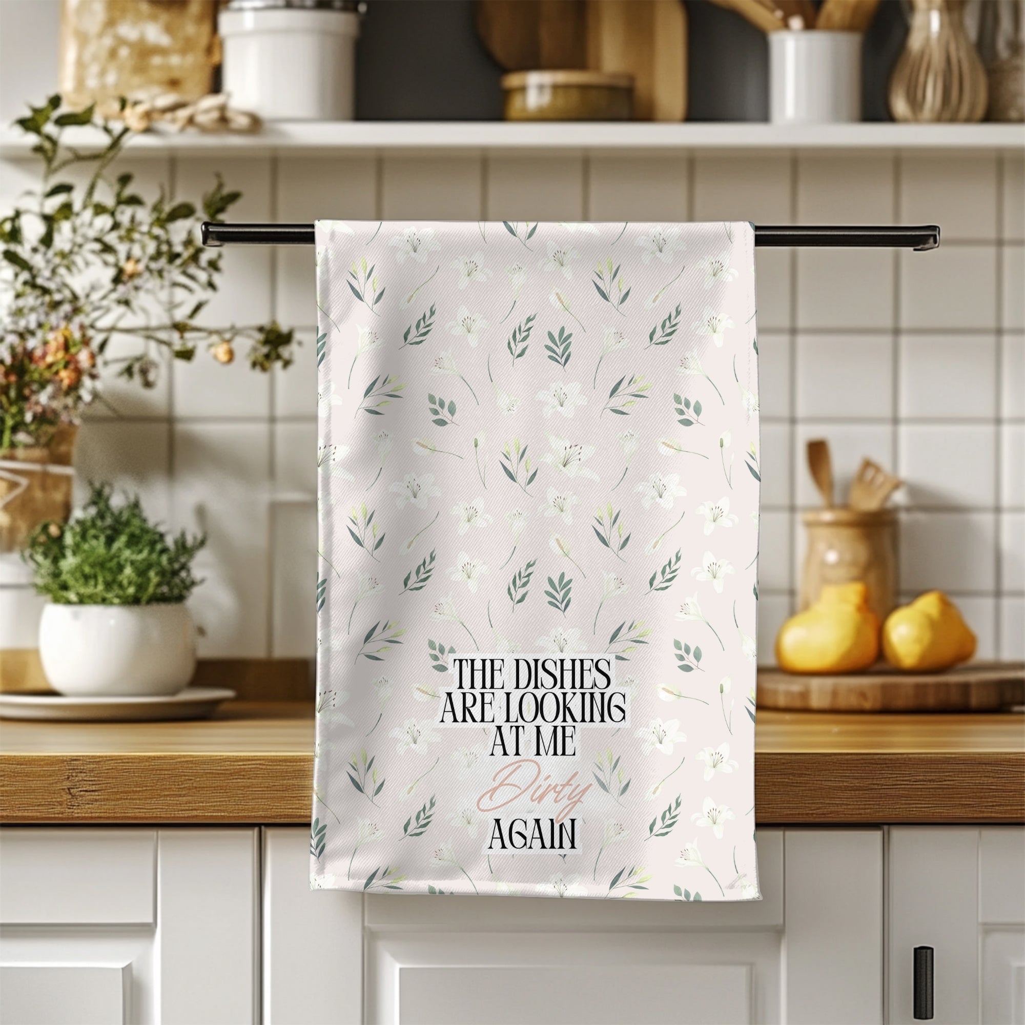 Dishes Looking at Me Dirty Towel