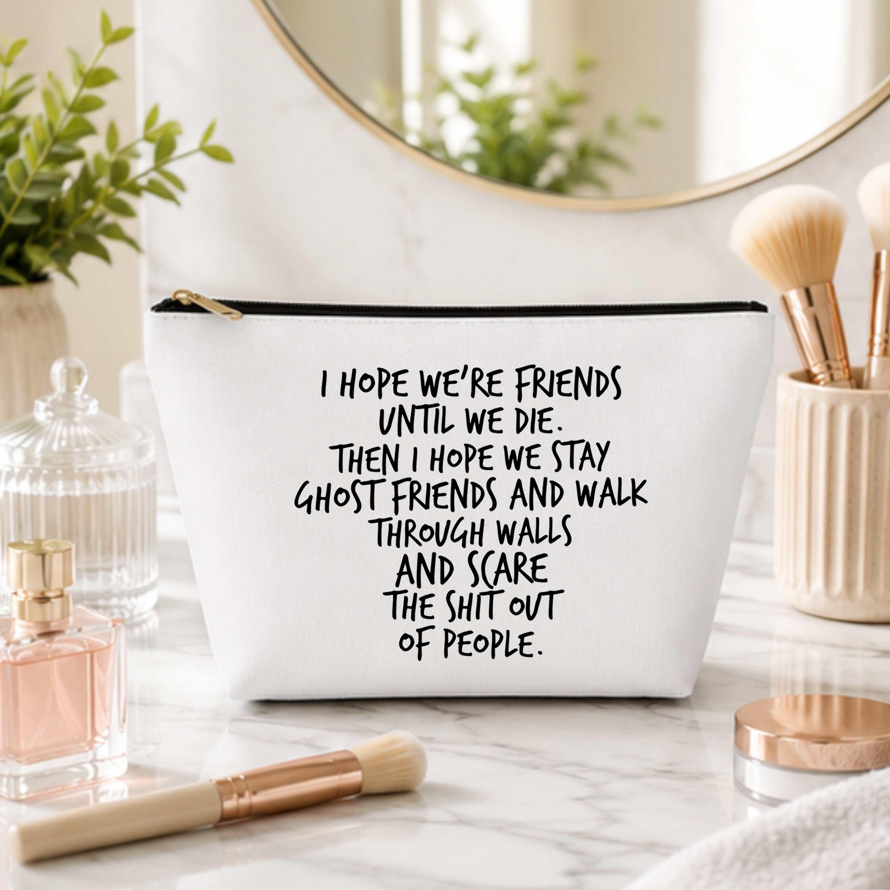 Ghost Friends Best Friends Makeup Bag