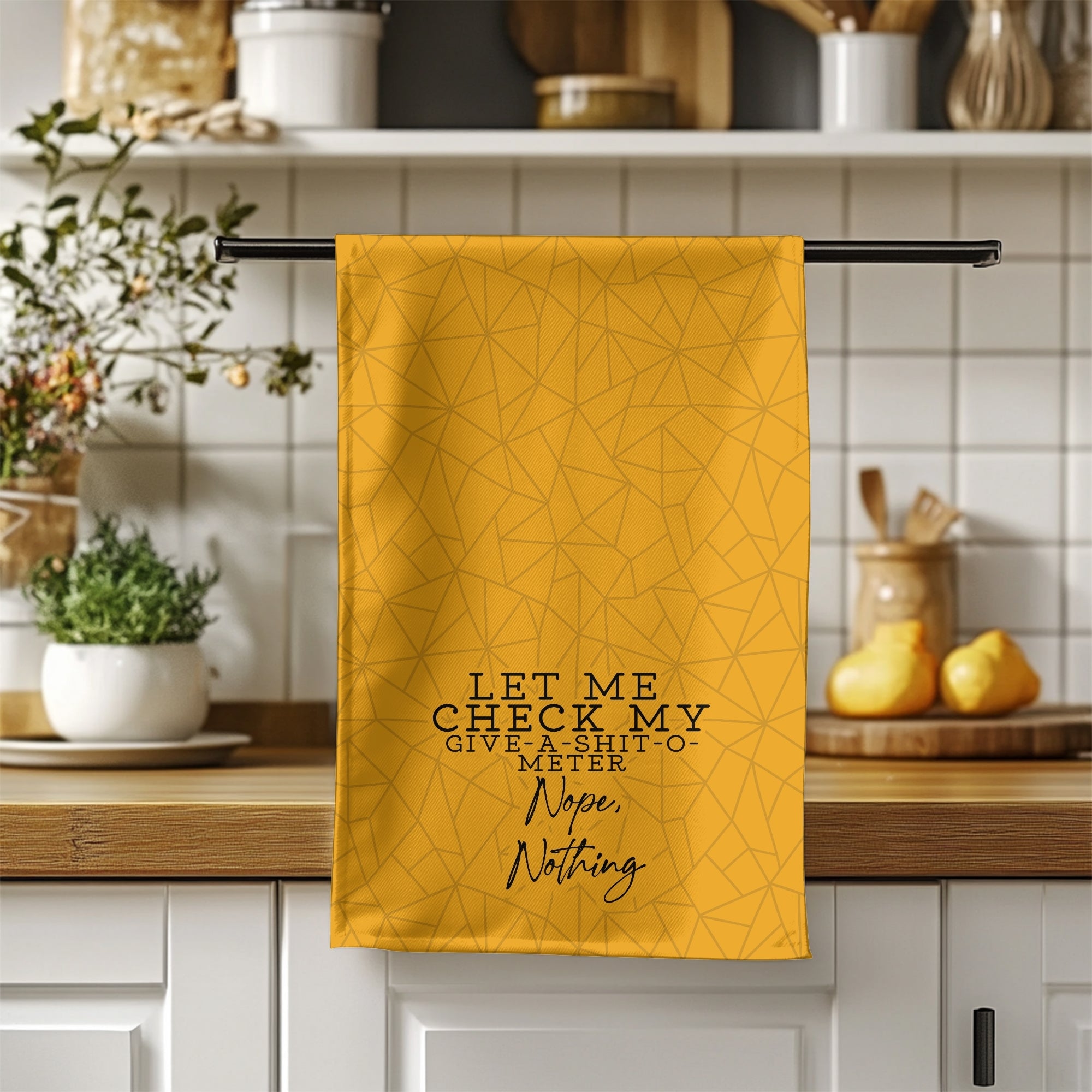 Give-a-Shit-O-Meter Funny Towel