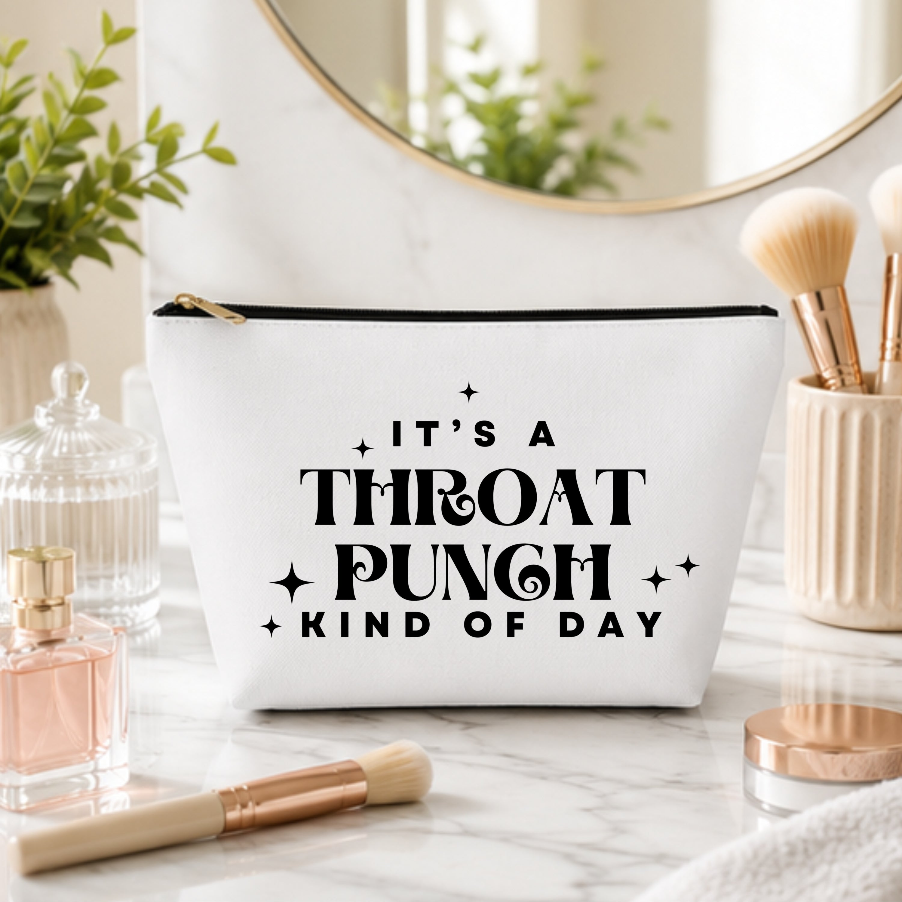 It's A Throat Punch Kind Of Day Cosmetic Bag