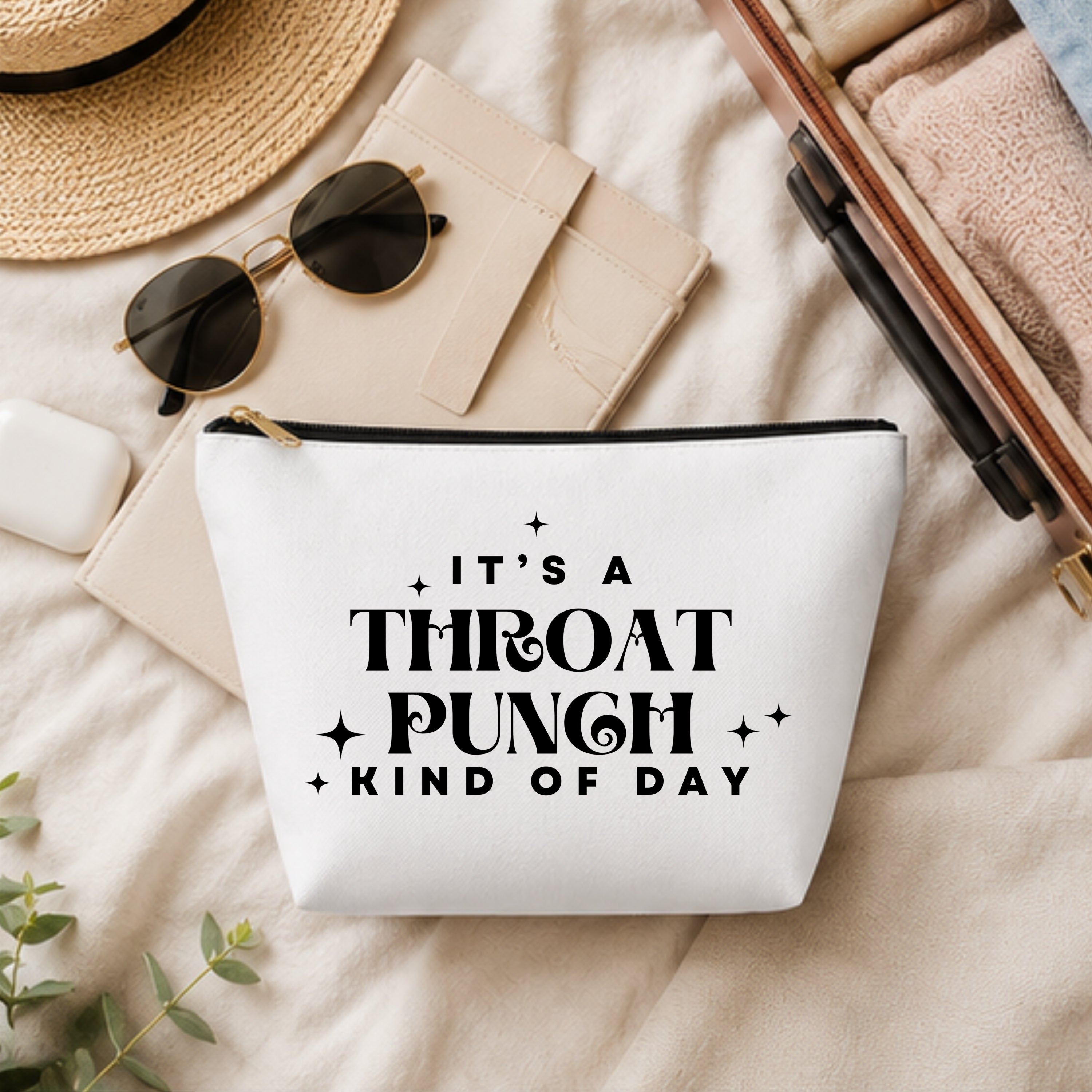It's A Throat Punch Kind Of Day Cosmetic Bag