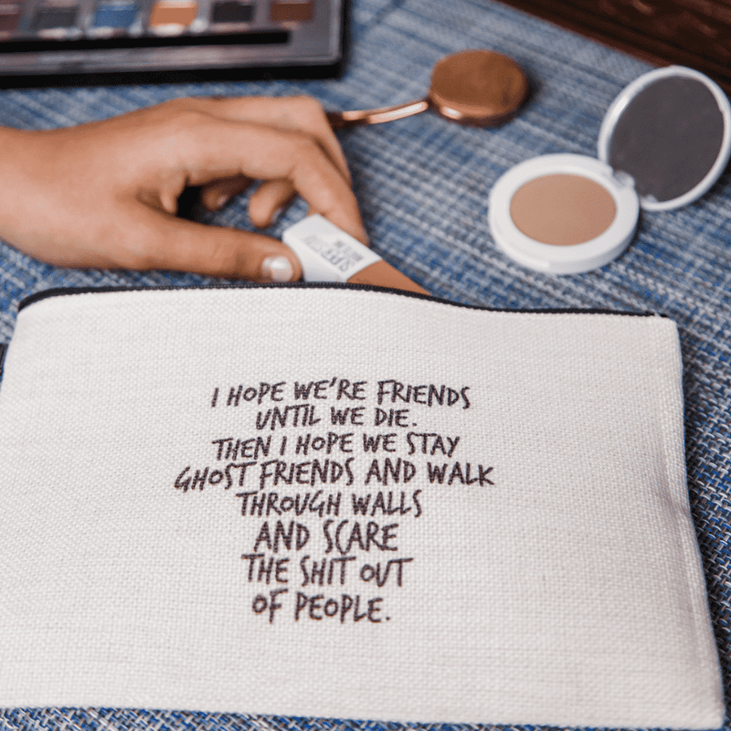Ghost Friends Best Friends Makeup Bag