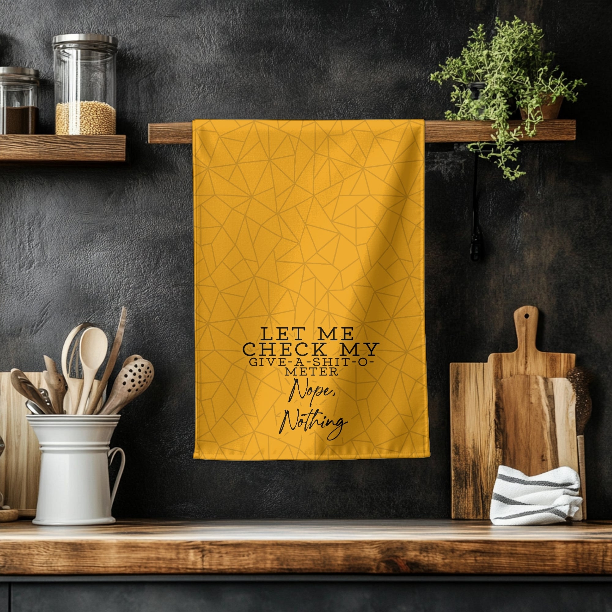 Give-a-Shit-O-Meter Funny Towel