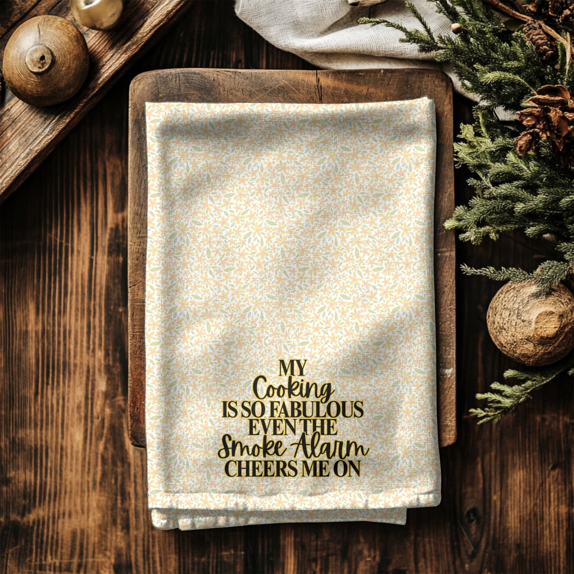 Smoke Alarm Cheers Me On Towel