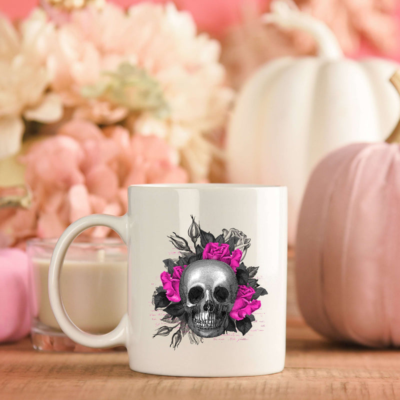 Flower Skull - Hot Pink