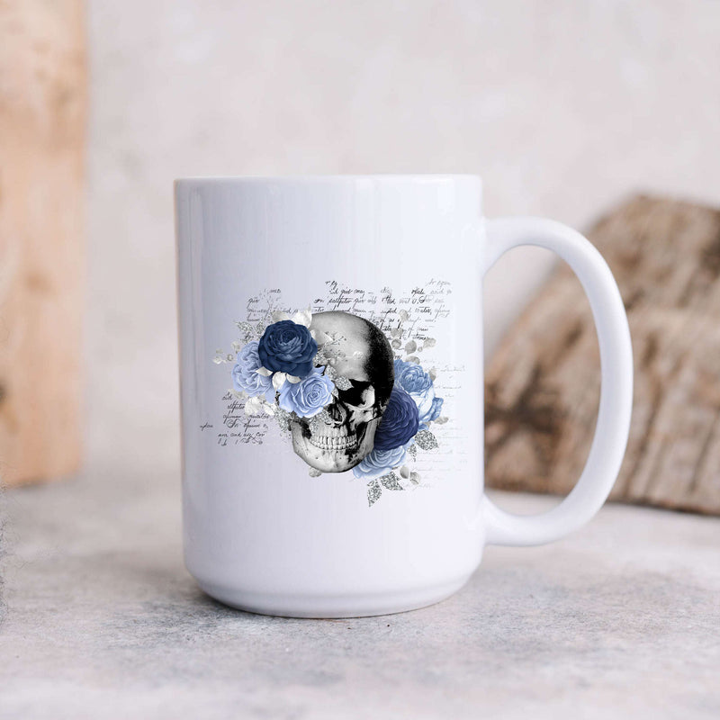 Flower Skull - Blue