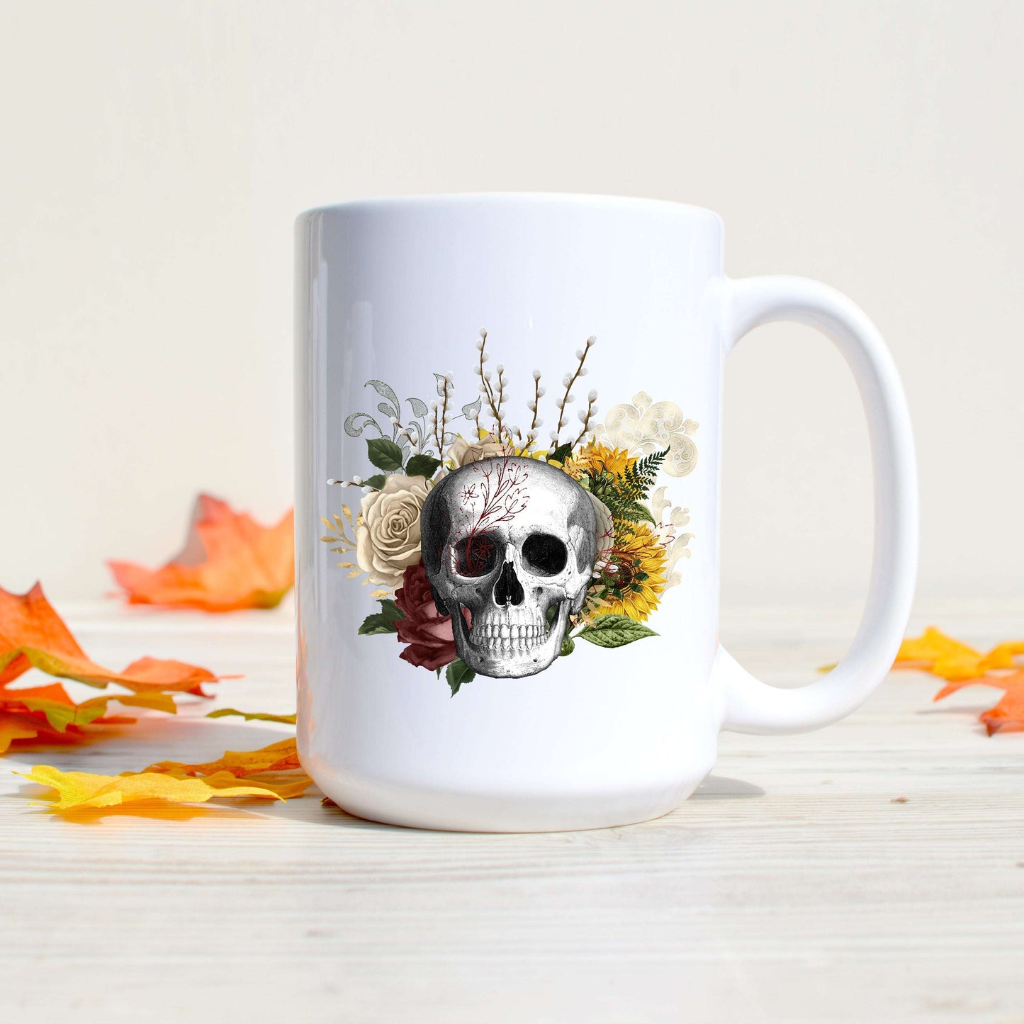 Flower Skull - Sunflower