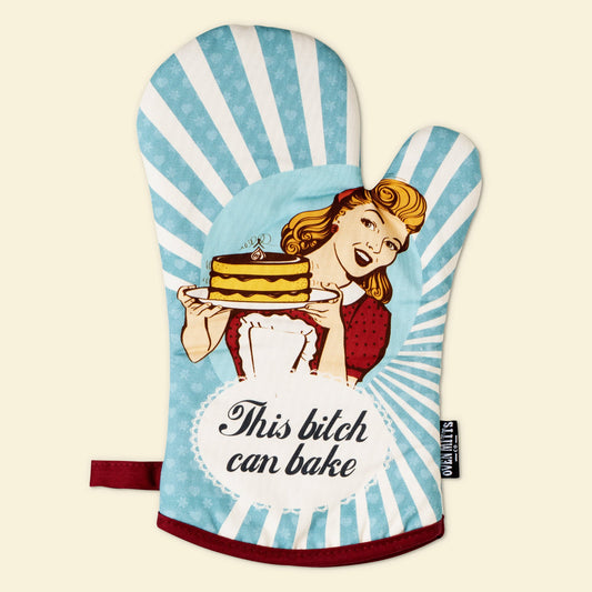 This Bitch Can Bake Oven Mitts And Potholder Set