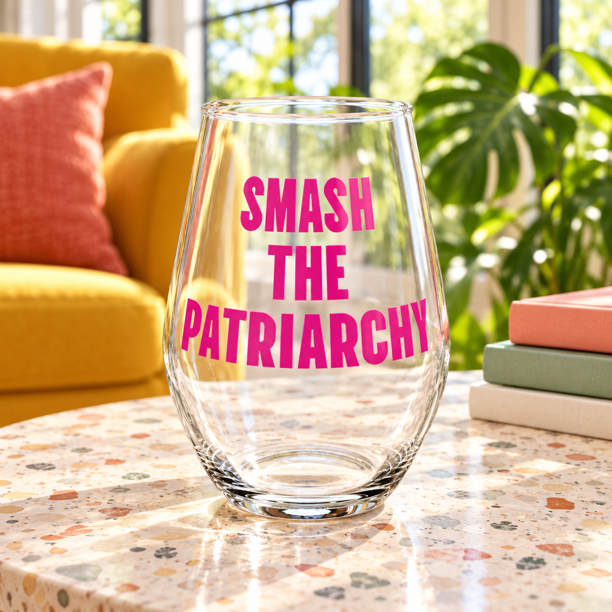 Smash the Patriarchy Wine Glass