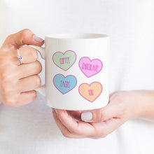 Load image into Gallery viewer, Coffee Chocolate Tacos You Candy Heart Mug RTS